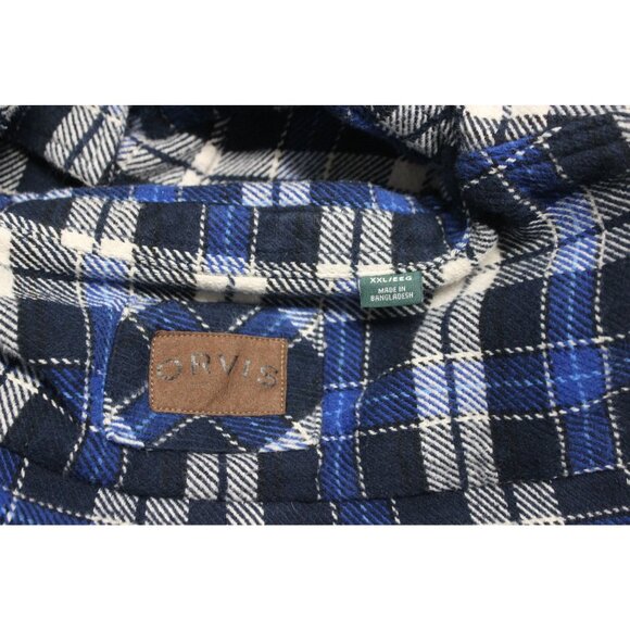 Orvis Big Bear Flannel Shirt Jacket Men’s Size XXL Plaid Heavyweight Button - Picture 6 of 14